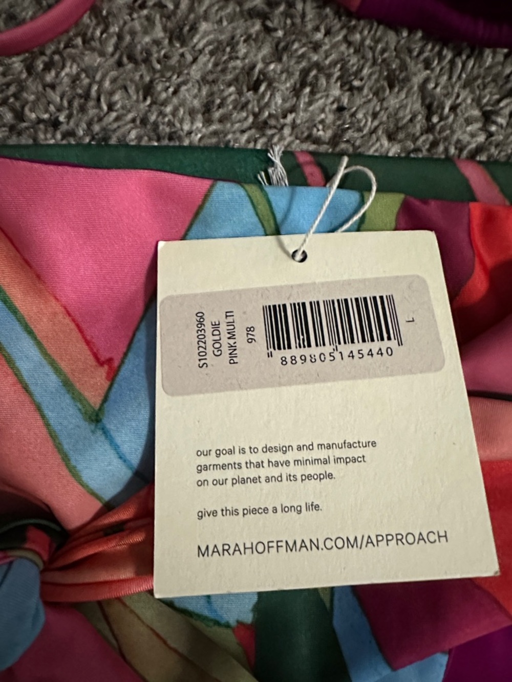 Mara Hoffman Multicolor Tropical Tie-Front Bikini Set - Picture 4 of 5
